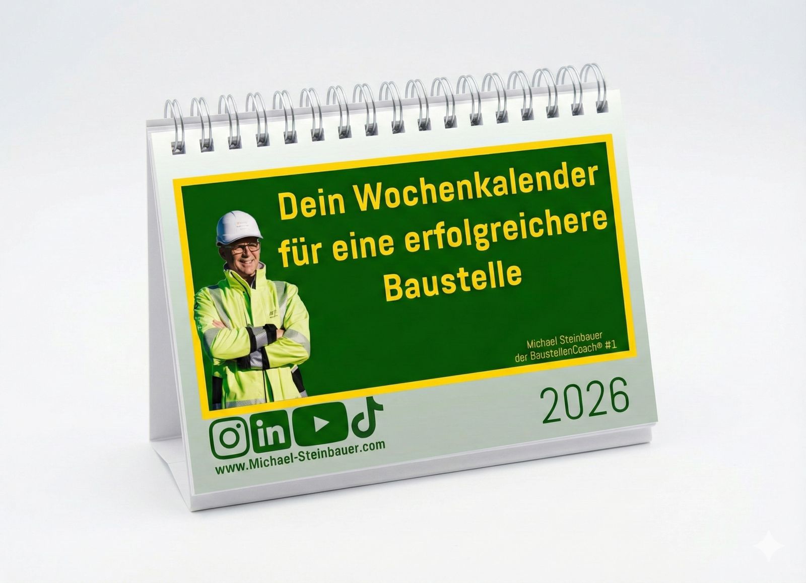 Baustellen Tischkalender 2026 (DIN A6)