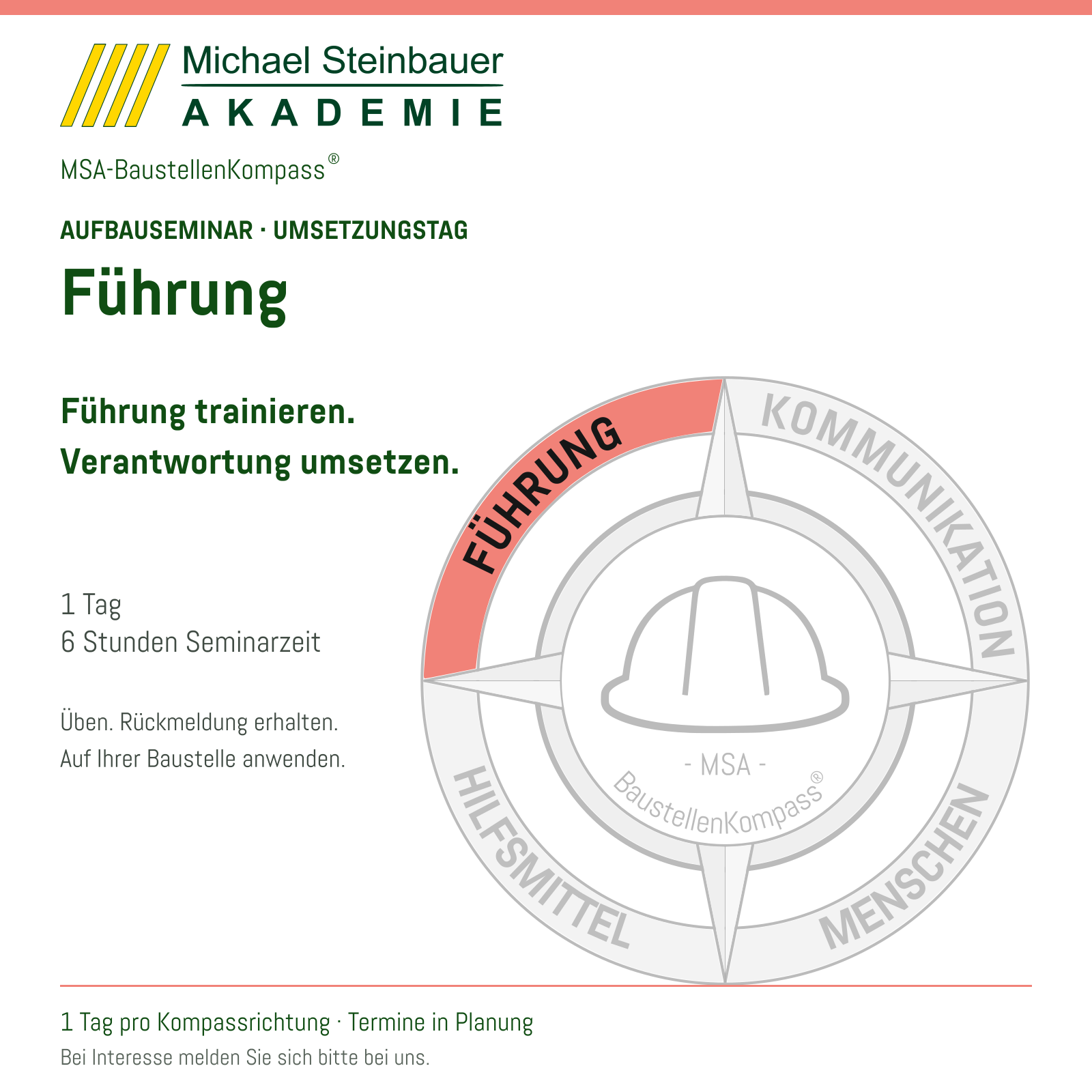 MSA-BaustellenKompass® – Aufbauseminar Führung