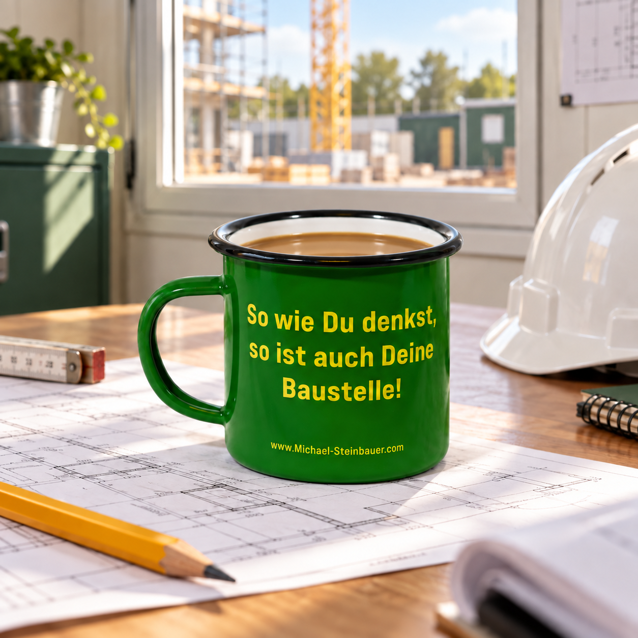Baustellen-Becher – Probleme erkennen. Lösungen angehen.